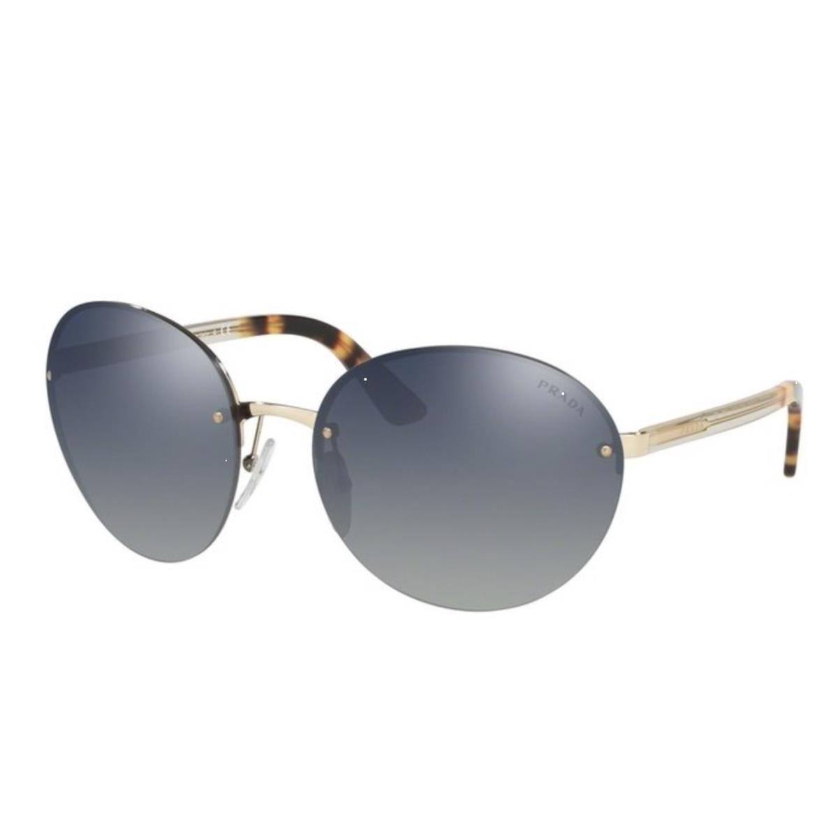 Women`s Prada 61mm Rimless Round Blue Sunglasses S3452