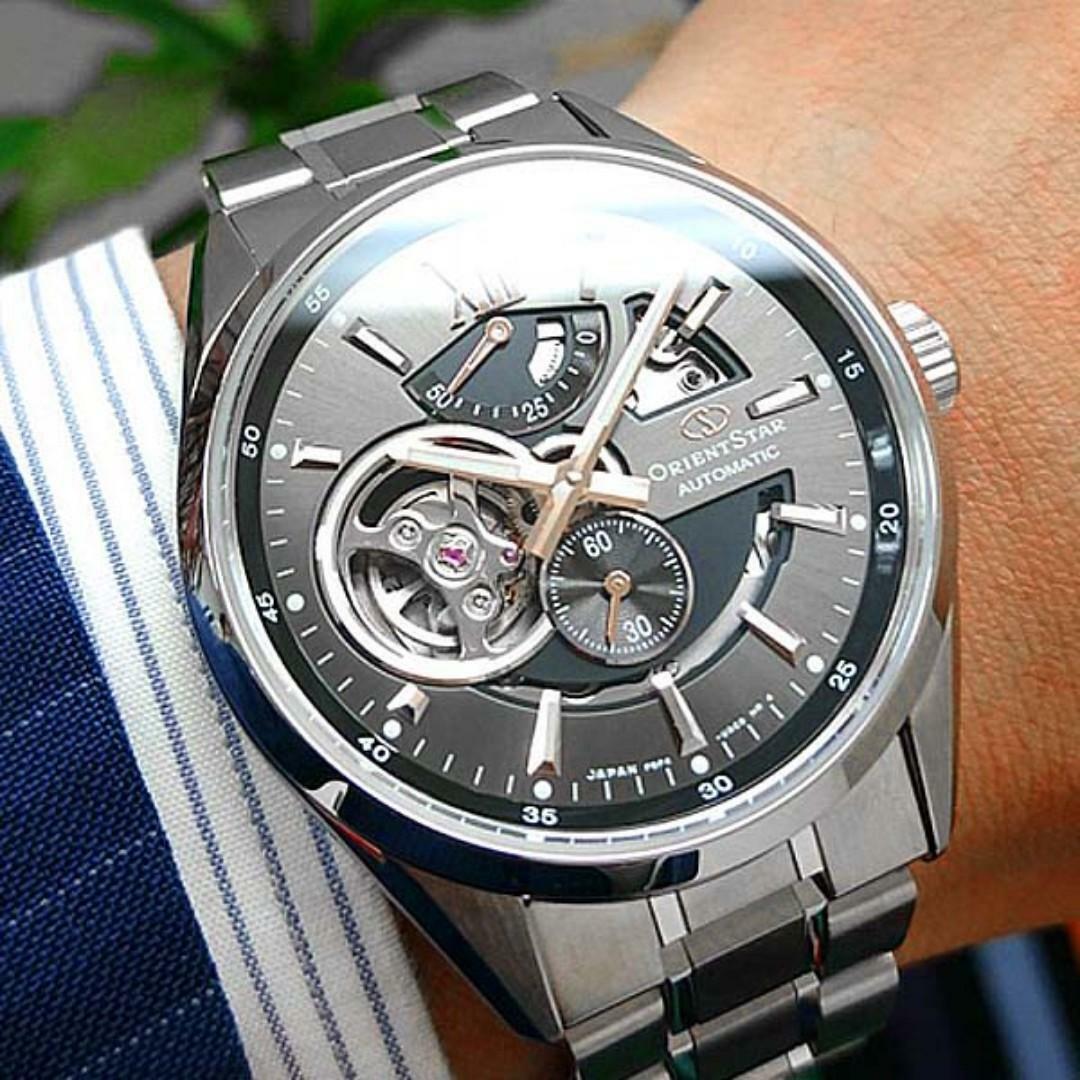 Orient Star Semi Skeleton Sapphire Gray Automatic Steel Watch RE-AV0004N US 4