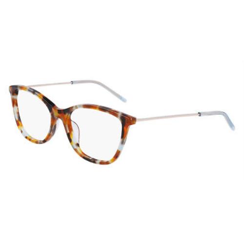 Dkny DK7009 Eyeglasses Women Amber/aqua Tortoise Cat Eye 52mm