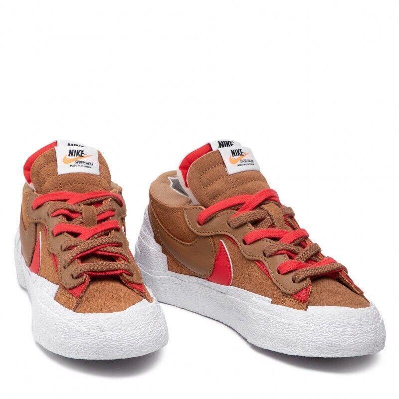 Nike Blazer Low DD1877-200 Men`s Sacai British Tan White Sneaker Shoes CG425