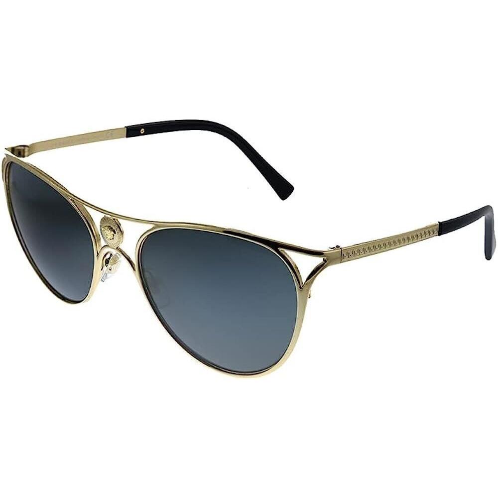 Versace VE 2237 100287 Gold Metal Cat-eye Sunglasses Grey Lens