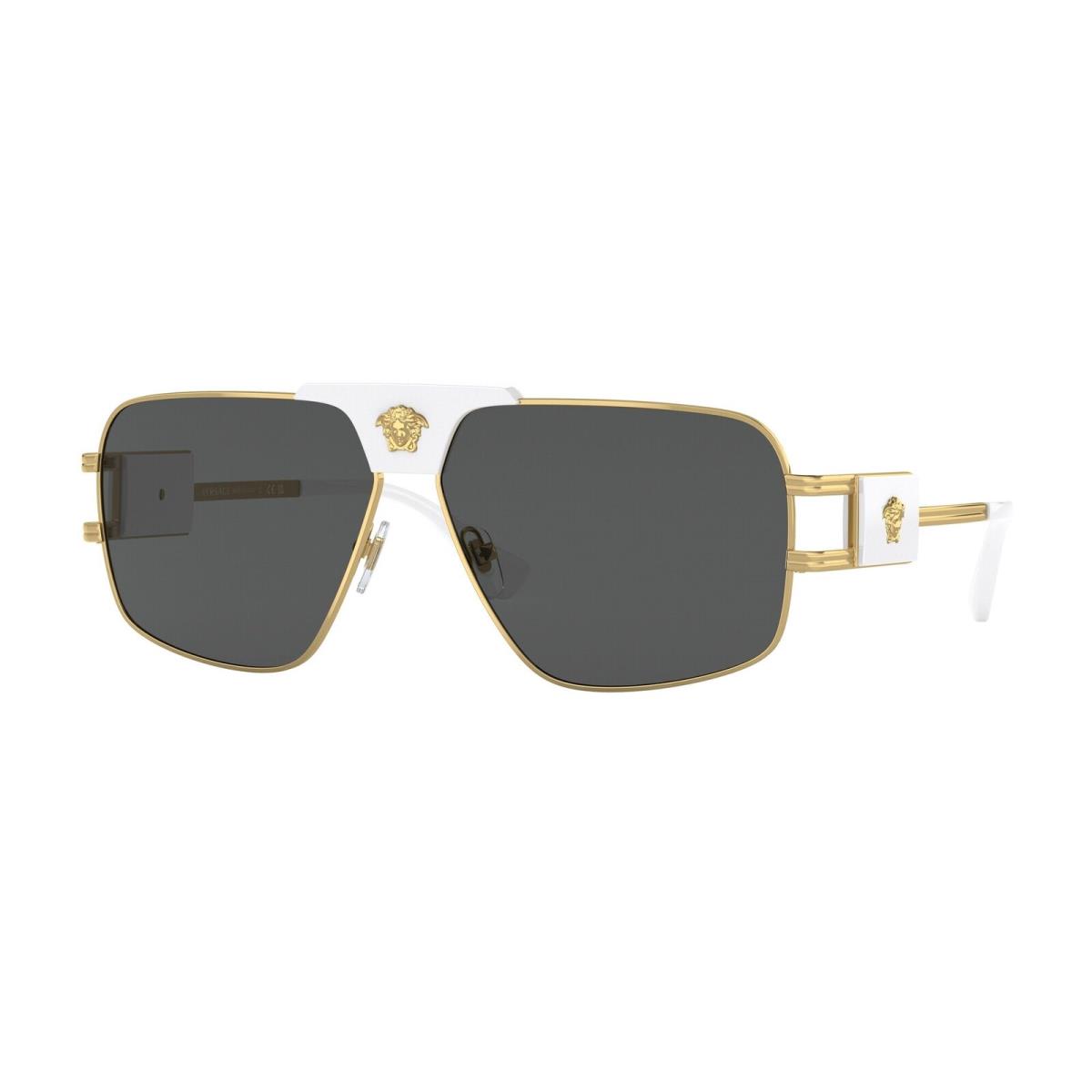 Versace VE2251 147187 Gold Dark Grey 63 mm Men`s Sunglasses