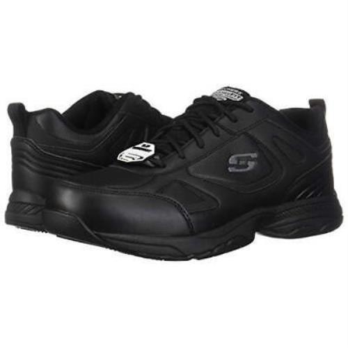 Skechers For Work Men`s Dighton Slip Resistant Work Shoe Color Black
