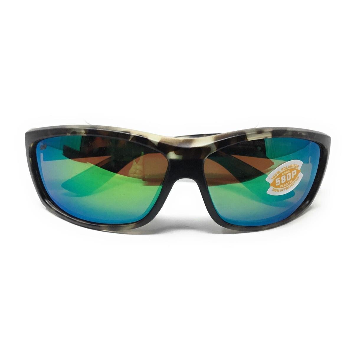 Costa Del Mar Saltbreak Mens Green Mirror Polarized Sunglasses 6S9020 902044 - Wetlands Frame, Green Mirror Lens