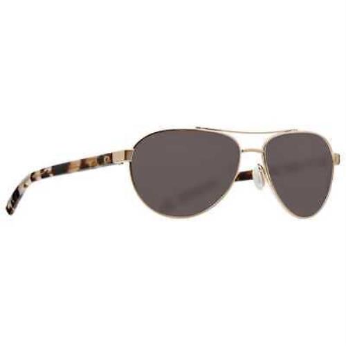 Costa Fernandina Brushed Gold Frame Sunglasses W/gray 580P Lens 06S4007-40070857