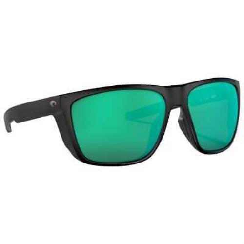 Costa Ferg XL Matte Black Sunglasses W/green Mirror 580P Lenses 06S9012-90120662