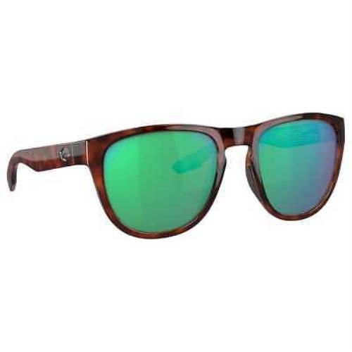 Costa Irie Tortoise Frame Sunglasses W/green Mirror 580G Lenses 06S9082-90820655