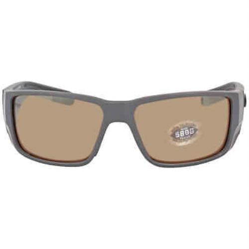 Costa Del Mar Blackfin Pro Copper Silver Mirror Polarized Glass Men`s Sunglasses - Frame: Matte Gray, Lens: Silver