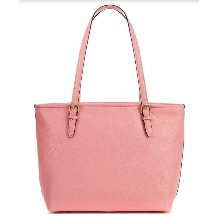 Coach Bubblegum Pink Pebbled Leather Taylor Shoulder Tote Bag Purse CC395 - Pink Handle/Strap, Gold Hardware, Bubblegum Exterior