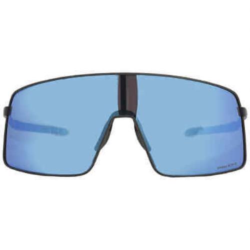 Oakley OO6013 601304 36 Men`s Shield Sunglasses - Gray/blue - Frame: Gray, Lens: Blue