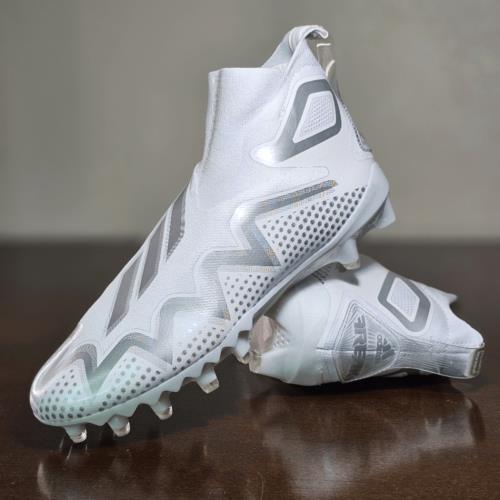 Adidas Freak Ultra 22 Primeknit Football Cleats White Silver Men`s 9 GX5131 Shoe