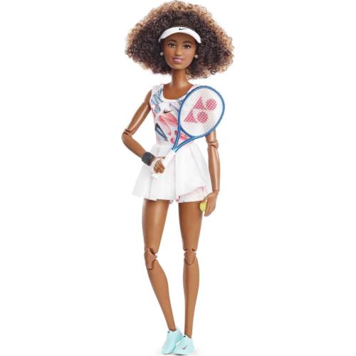 Barbie Role Models Doll Naomi Osaka Collectible with Tennis Dress Racket and Ac