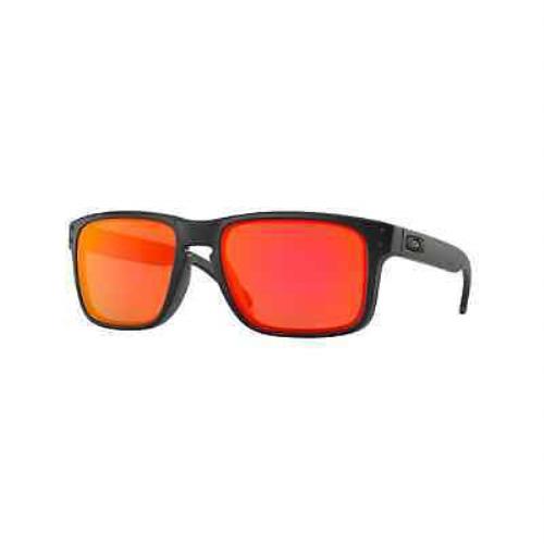 Oakley Men`s Holbrook XL 9102-E2 Prizm Ruby Black Frame Sunglasses - Black Frame, Ruby Lens