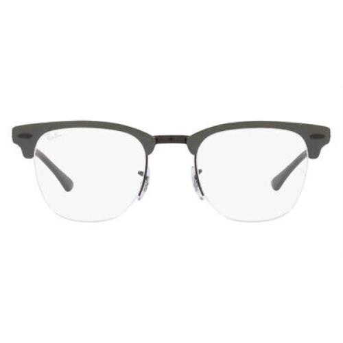 Ray-ban Clubmaster Metal RX3716VM Eyeglasses Gray on Black 50 - Frame: Gray on Black, Lens: