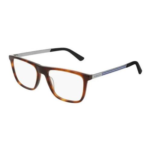 Gucci Eyeglasses Frames GG0691O 003 54-18-150 Havana / Ruthenium Made in Italy