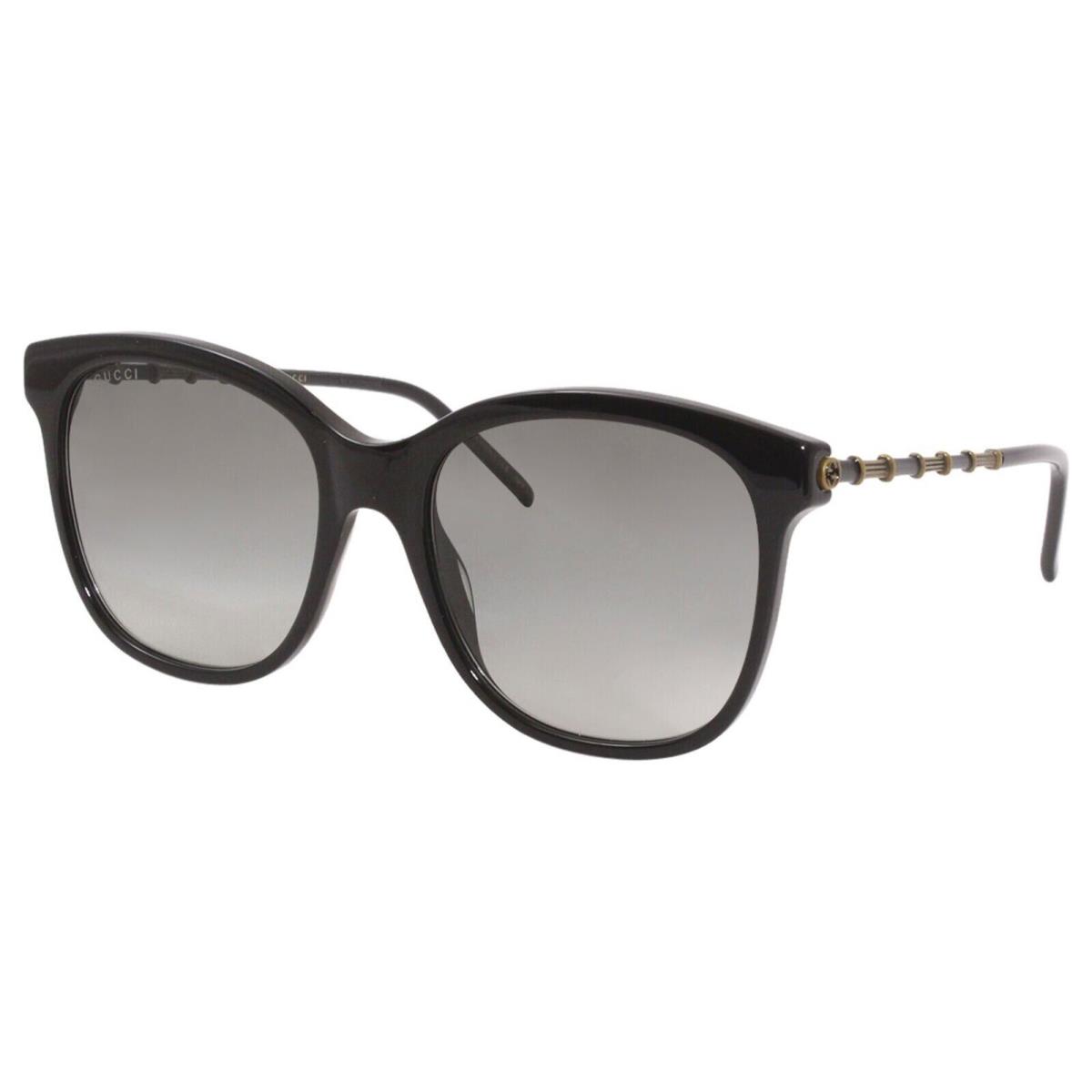 Gucci Gucci-logo GG0654S 001 Sunglasses Women`s Black-gold/grey Lenses Cat Eye