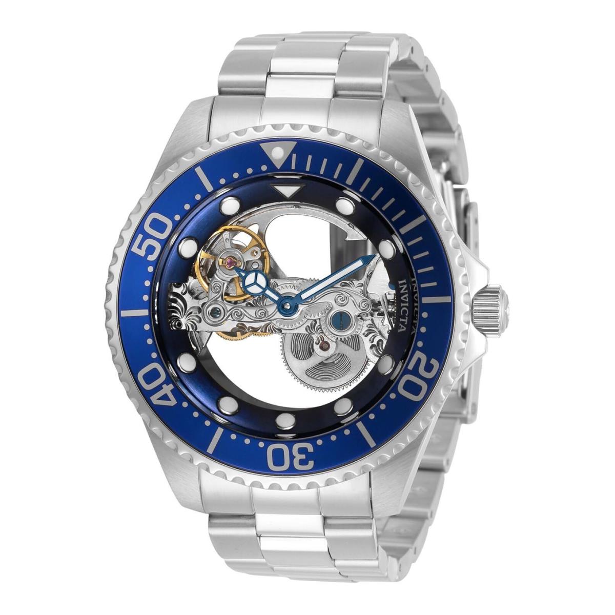 Invicta Men`s 34446 Pro Diver Automatic Multifunction Blue Dial Watch