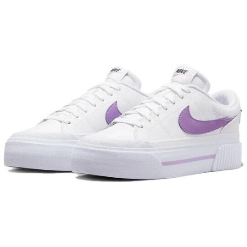 Nike Court Legacy Lift Womens Size 11 Shoes DM7590 103 White Rush Fuchsia - White