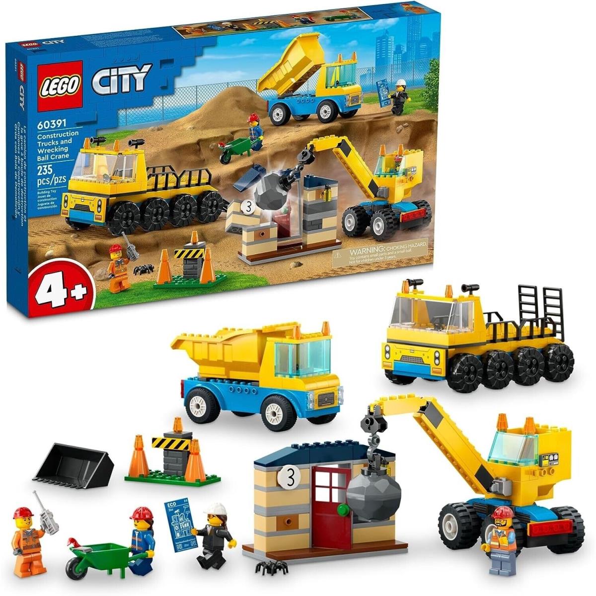 Lego City Construction Trucks Wrecking Ball Crane 60391 Box Not Mint E