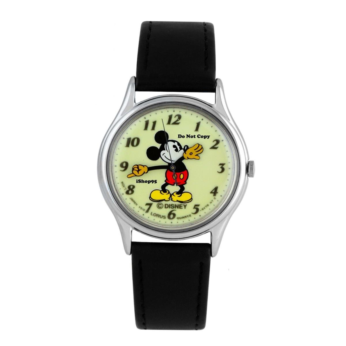 Ladies Disney Lorus Mickey Mouse Glow IN The Dark Watch Retired