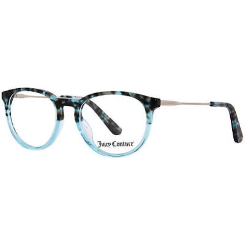 Juicy Couture JU-952 Cvt Eyeglasses Youth Kids Teal Havana Full Rim 45mm - Blue Frame