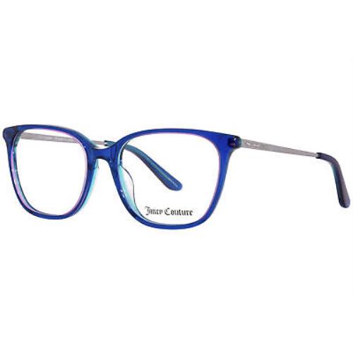 Juicy Couture JU-319 Pjp Eyeglasses Frame Youth Kids Girl`s Blue Full Rim 52mm