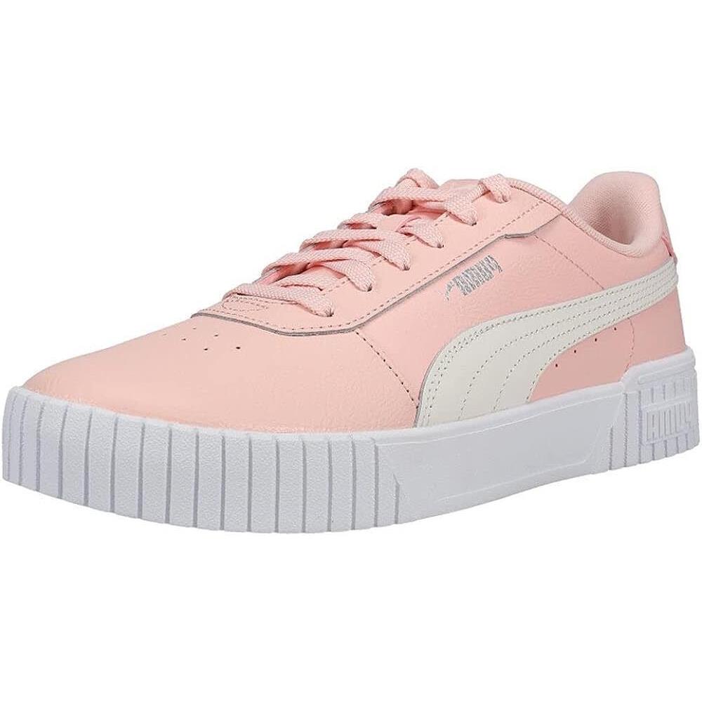 Women`s Shoe Puma Carina 2.0 Leather Lace Up Sneakers 38584911 Rose / White - Pink