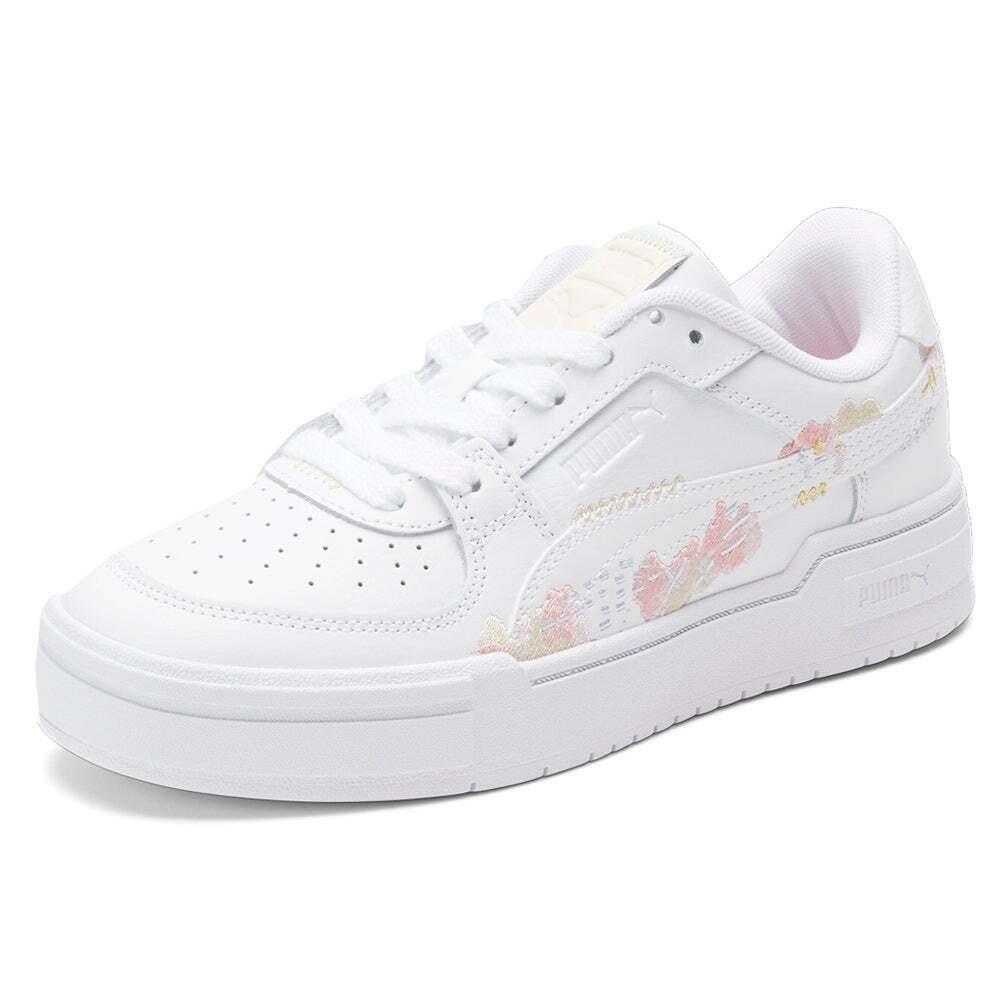 Puma Ca Pro Embroidered Lace Up Womens Pink White Sneakers Casual Shoes 396073