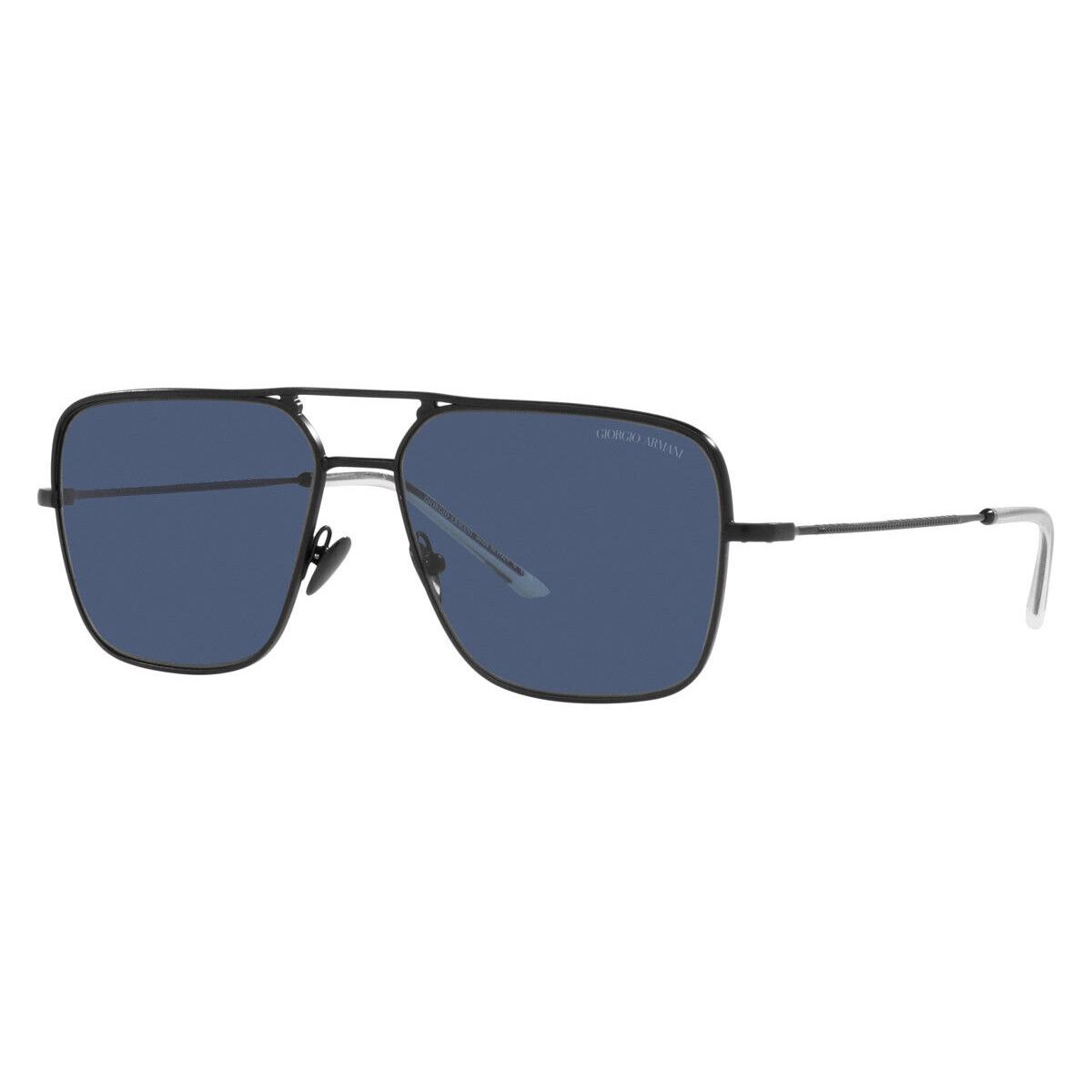 Giorgio Armani AR6142 Sunglasses Matte Black Dark Blue 57mm