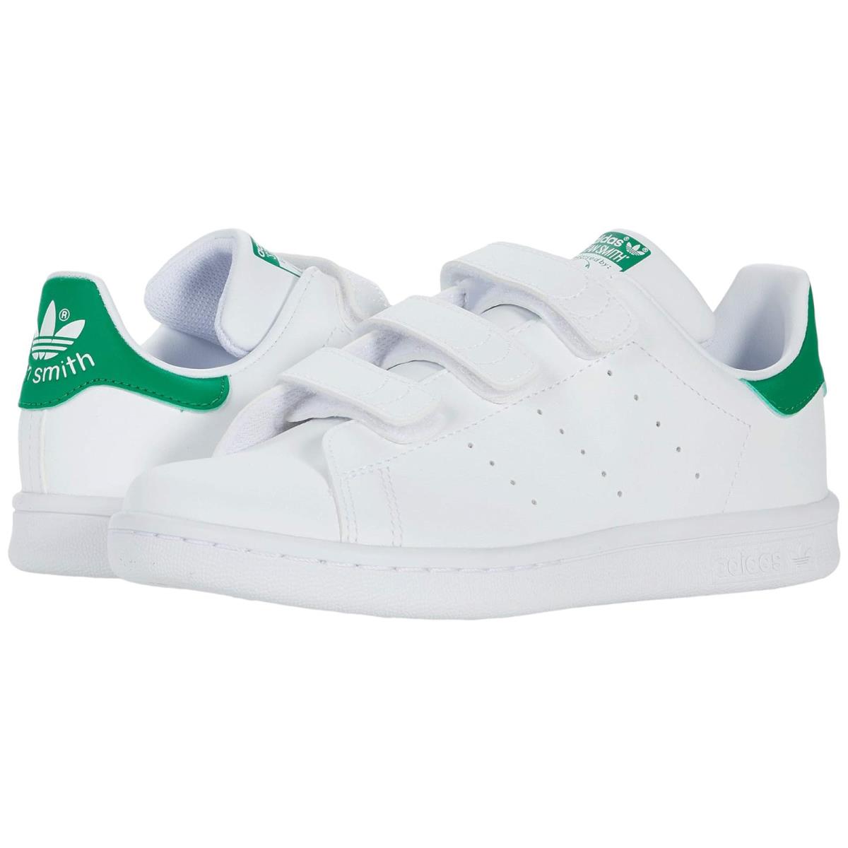 Children Unisex Shoes Adidas Originals Kids Stan Smith CF Little Kid White/White/Green
