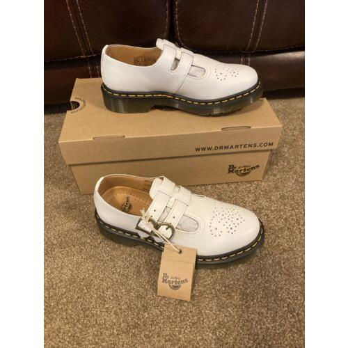 Dr. Martens Size 6 Smooth `8065` Mary Jane Shoes White