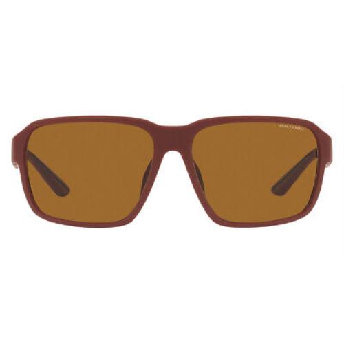 Armani Exchange AX4131SU Sunglasses Matte Red/brown Brown Polarized 64mm