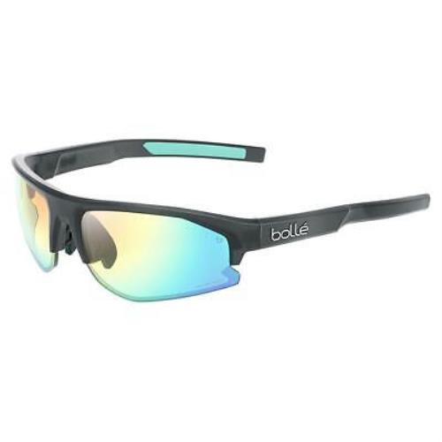 Bolle Bolt S 2.0 Tennis Sunglasses Black Crystal Matte and Phantom Clear Green - Black