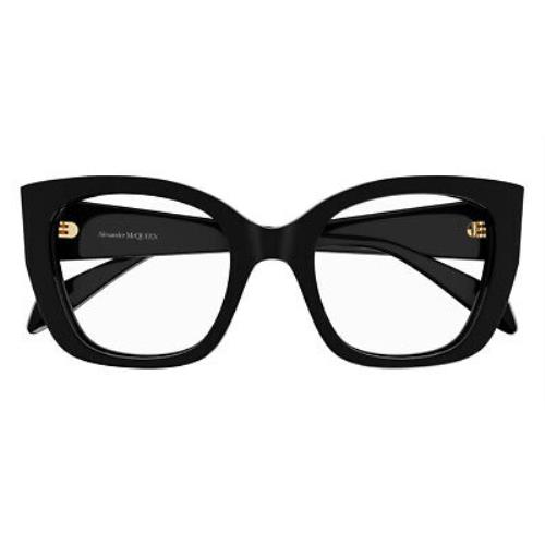 Alexander Mcqueen AM0379O Eyeglasses Women Black Square 52mm