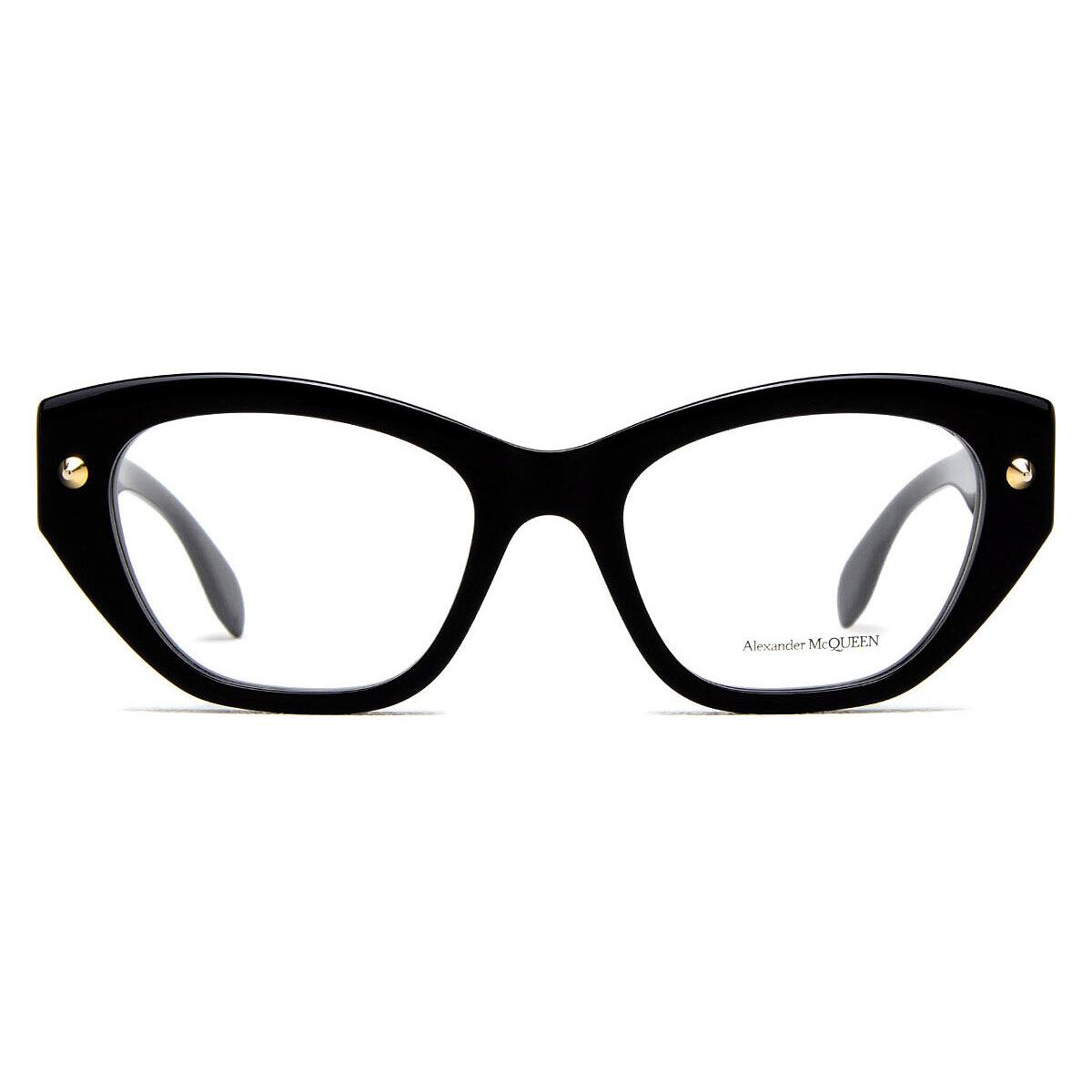 Alexander Mcqueen AM0410O Eyeglasses Women Black Cat Eye 52mm