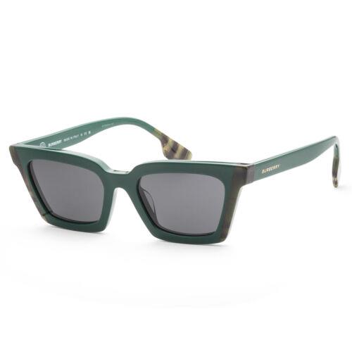 Burberry Women`s Briar BE4392U-405687-52 52mm Green/check Green Sunglasses
