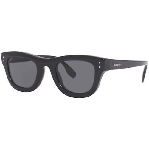 Burberry Sidney B4352 3001/87 Sunglasses Men`s Black/dark Grey Square 49mm