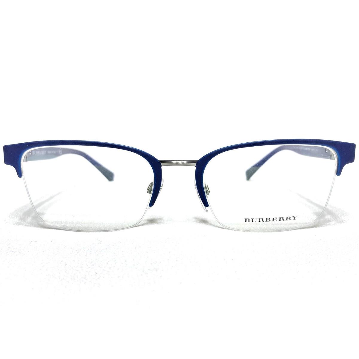 Burberry BE1308 1221 Mens Gunmetal/blue Rectangle Eyeglasses Frames 54/19