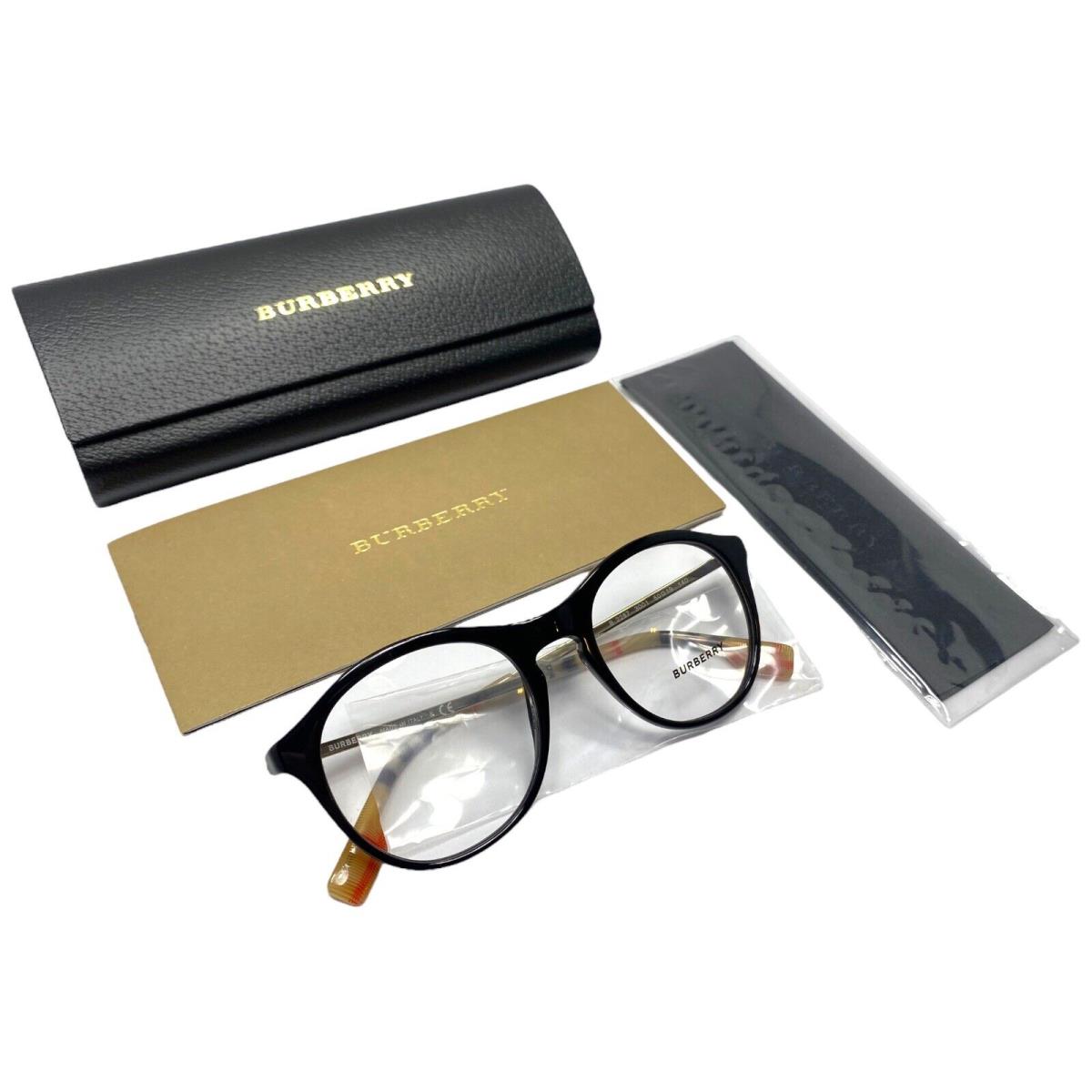 Burberry BE2287 3001 Black Women Round Eyeglasses Frame 50mm