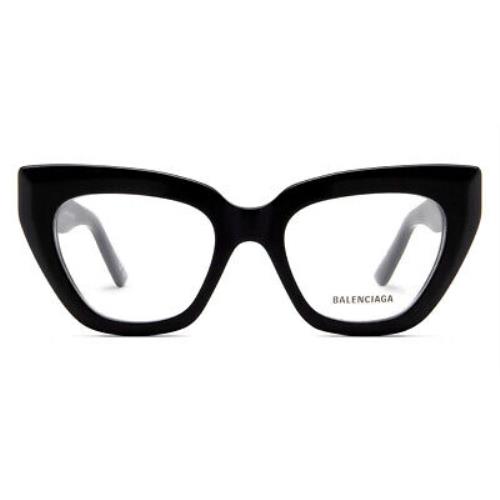 Balenciaga BB0238O Eyeglasses Women Black Cat Eye 50mm