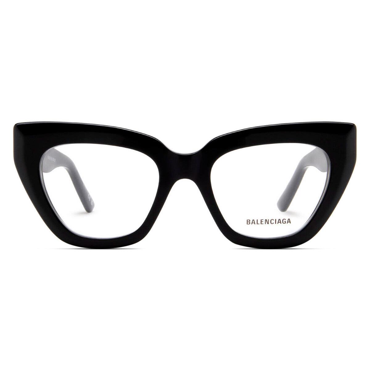 Balenciaga BB0238O Eyeglasses Women Black Cat Eye 50mm