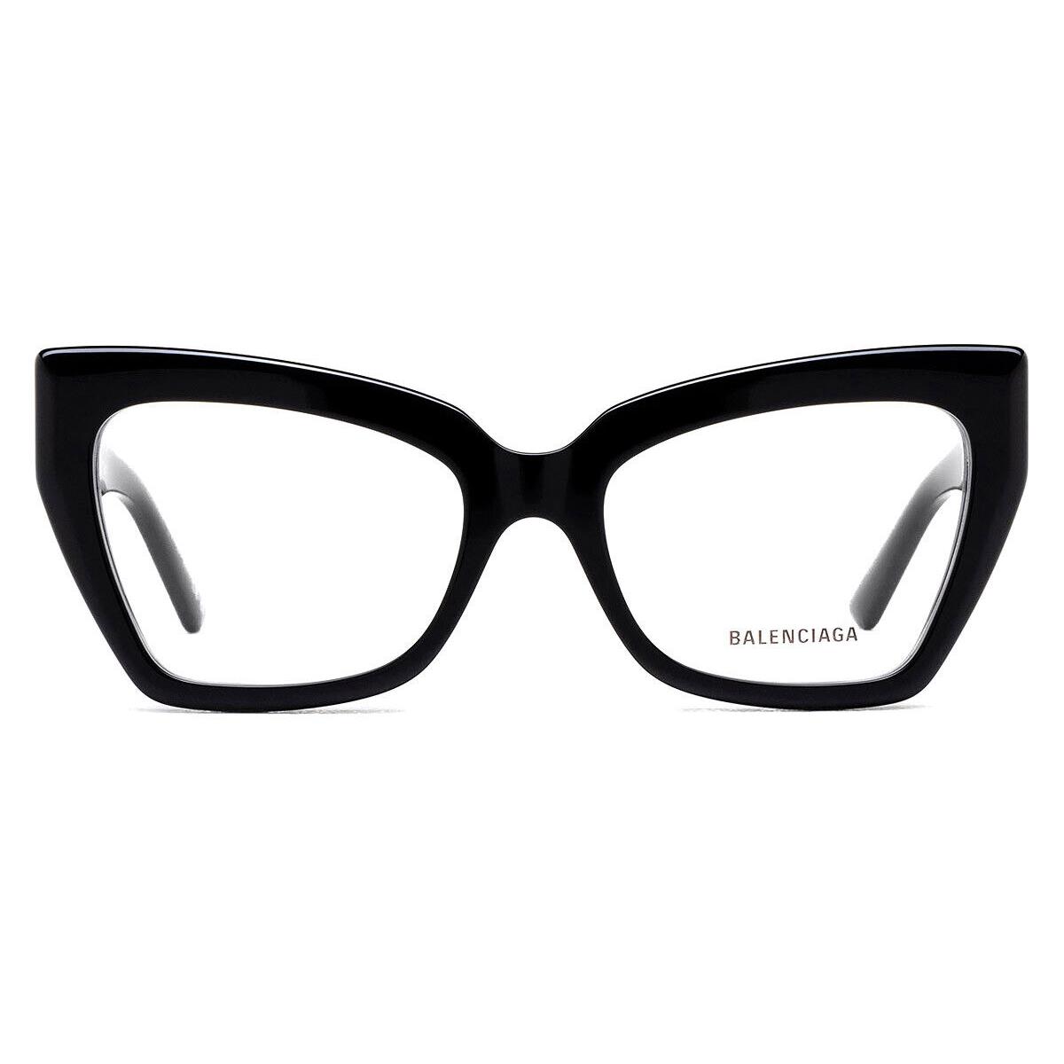 Balenciaga BB0275O Eyeglasses Women Black Cat Eye 53mm