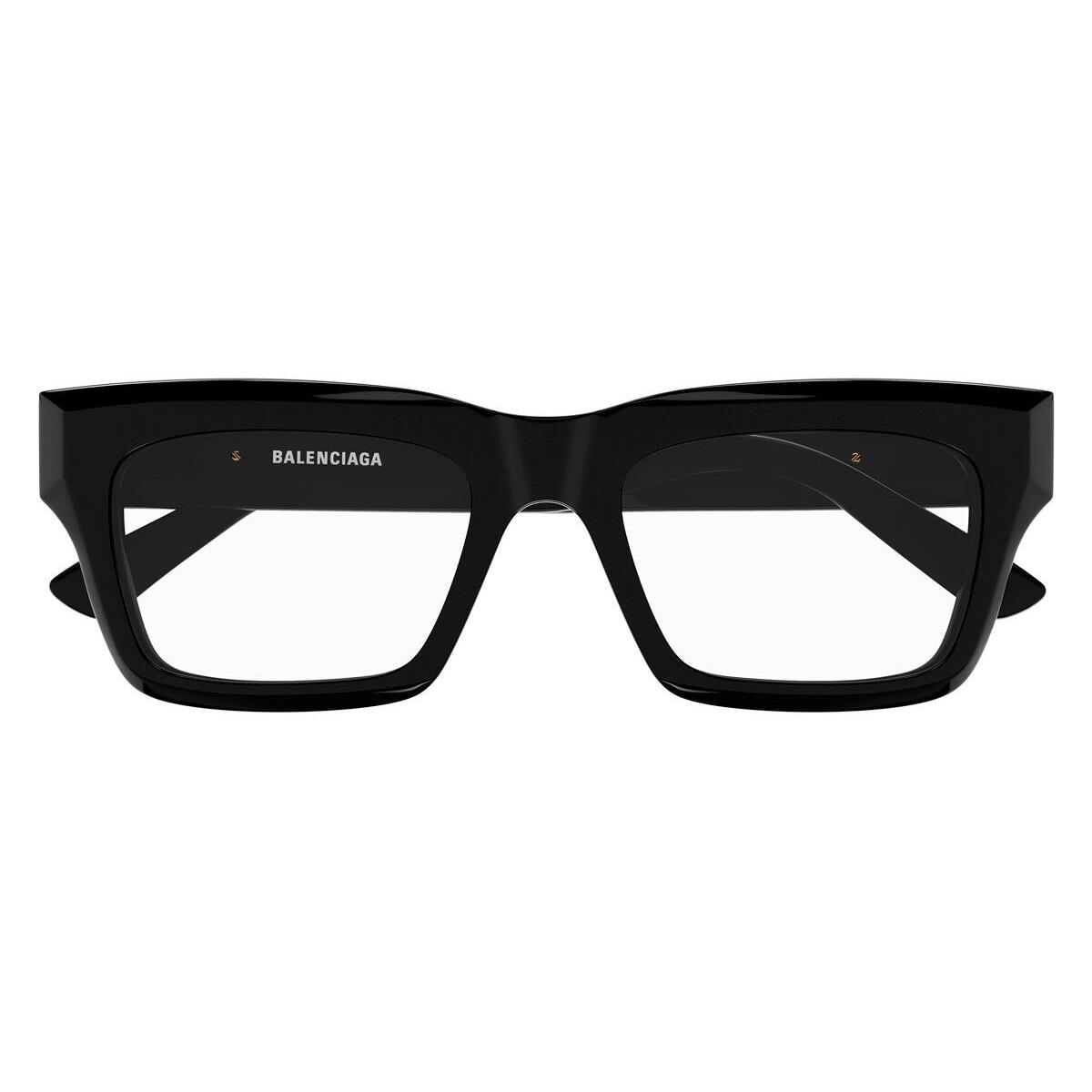 Balenciaga BB0240O Eyeglasses Unisex Black Rectangle 52mm