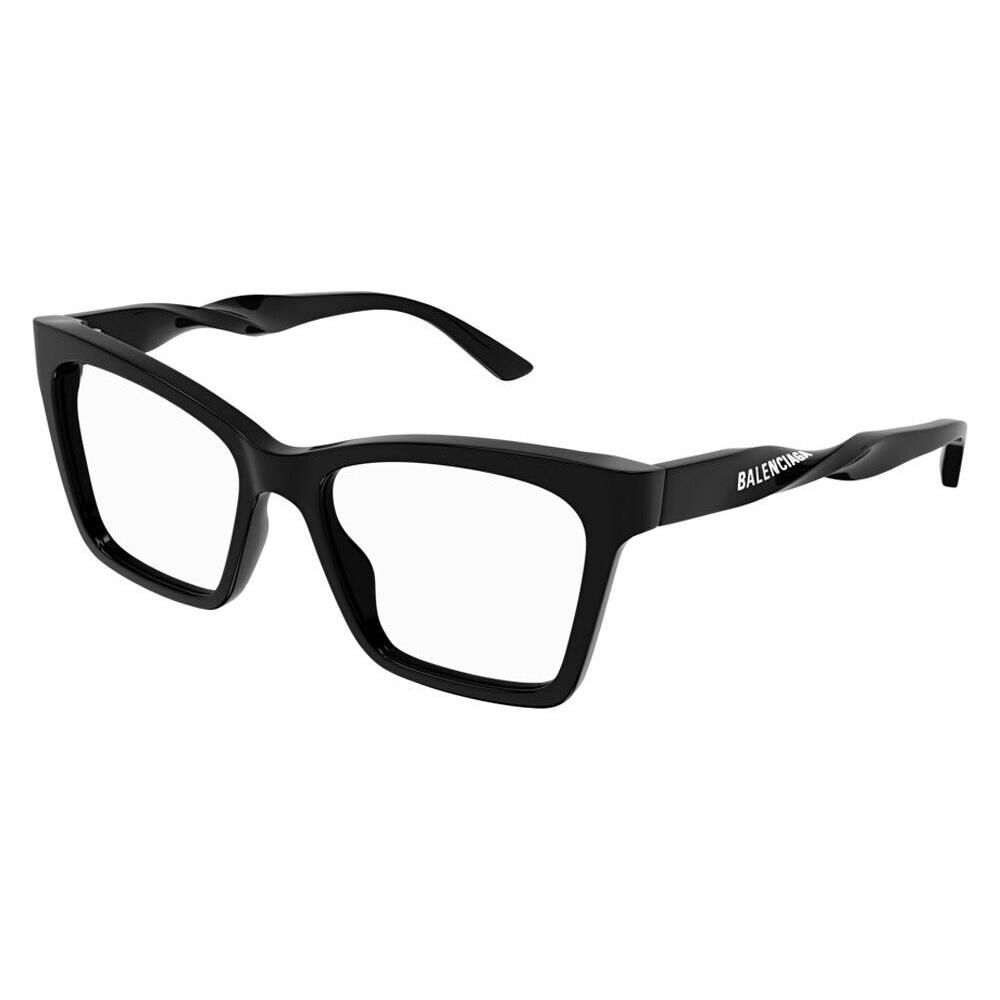 Balenciaga BB0210O Eyeglasses RX Women Black Square 53mm