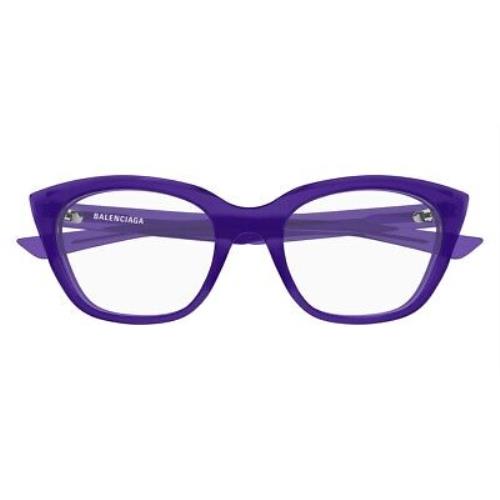 Balenciaga BB0219O Eyeglasses Women Violet Oval 51mm