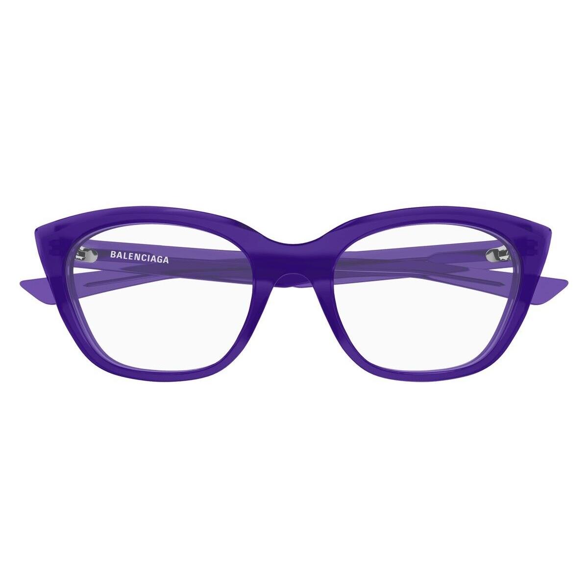 Balenciaga BB0219O Eyeglasses Women Violet Oval 51mm