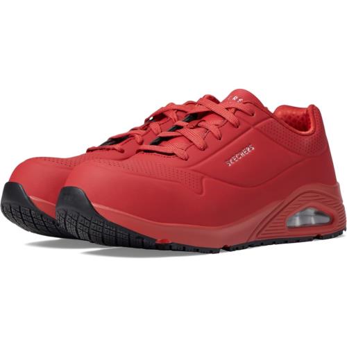 Skechers Men`s Uno Sr Comp Toe 108101 Industrial Shoe Red