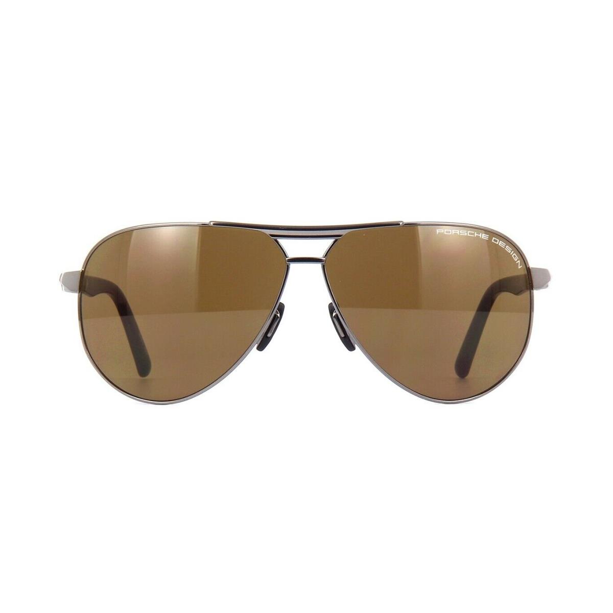 Porsche Design P`8649 Ruthenium/brown D Sunglasses