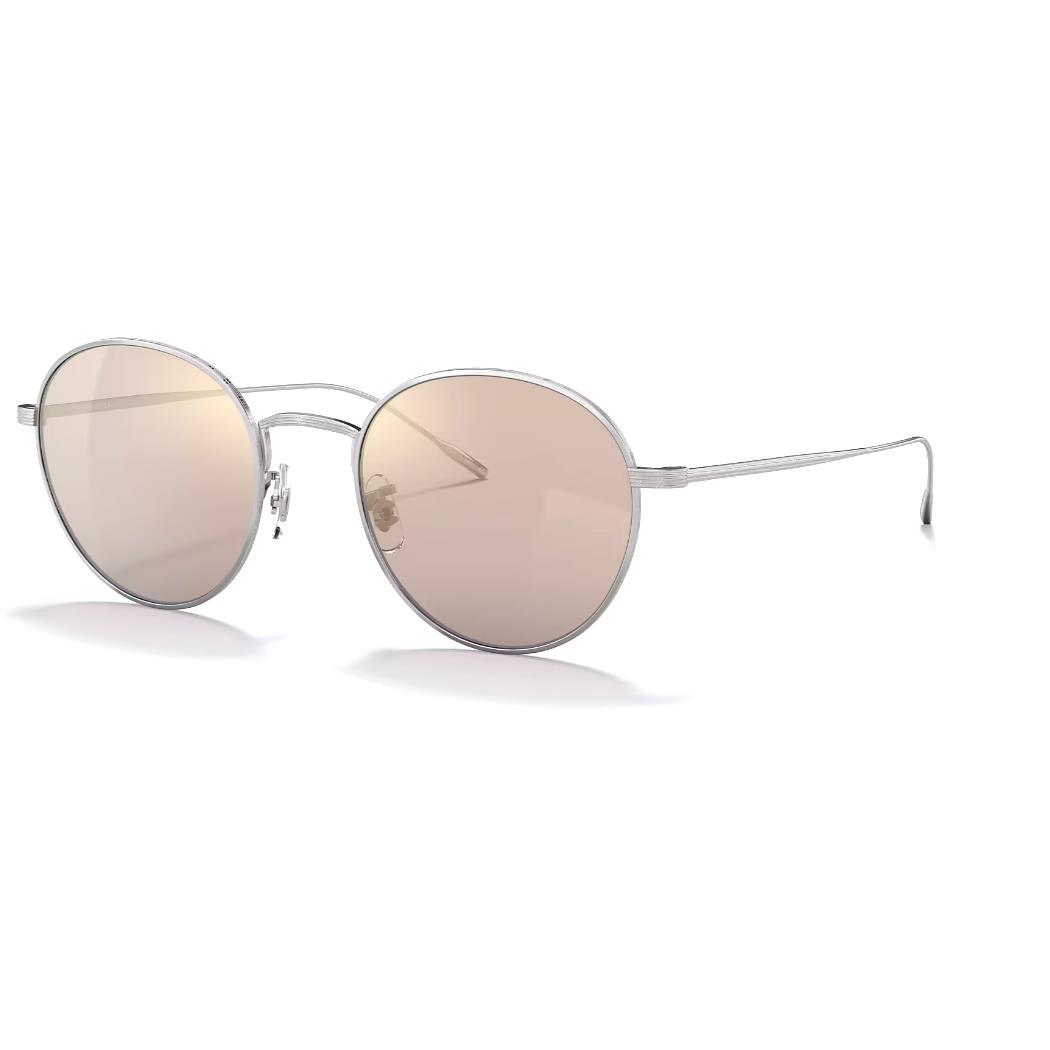 Oliver Peoples Men`s Altair OV1306ST-50365D 50mm Silver Sunglasses - Frame: Silver, Lens: Grey, Other Frame: Silver