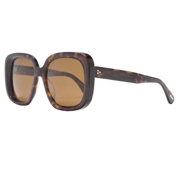 Oliver Peoples Womens Nella 56mm Oversized Tortoise Sunglasses S3717 - Frame: Tortoise, Lens: Brown